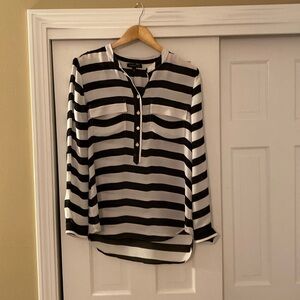 Banana Republic Black and white striped blouse